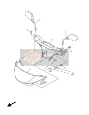 5ADF62801000, Achteruitkijkspiegel Assy(Lef, Yamaha, 2